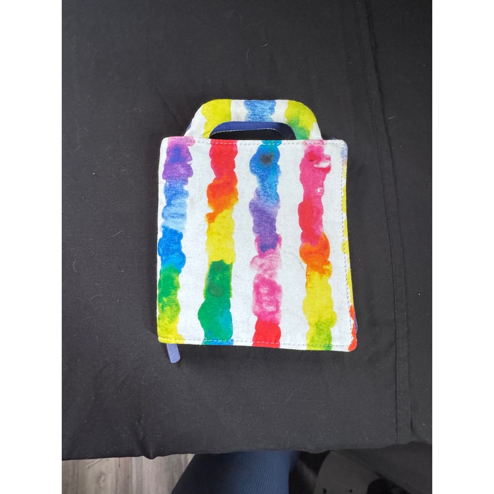 Lovevery Rainbow Watercolor Fabric Art Case Travel Supply Organizer Pouch Zip